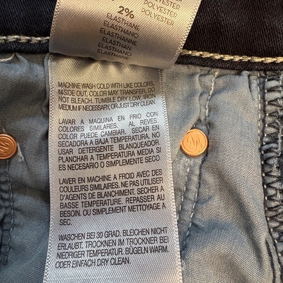 MOTHER The Insider Crop Step Fray Dark Blue Denim Jean Night Tripper Wash Sz 29 - Picture 11 of 13